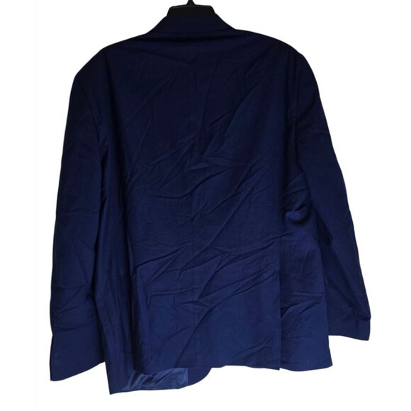Kenneth Cole Reaction Techni-Cole Mens Blazer 48R Navy Polyester/Rayon Blend - Picture 2 of 4